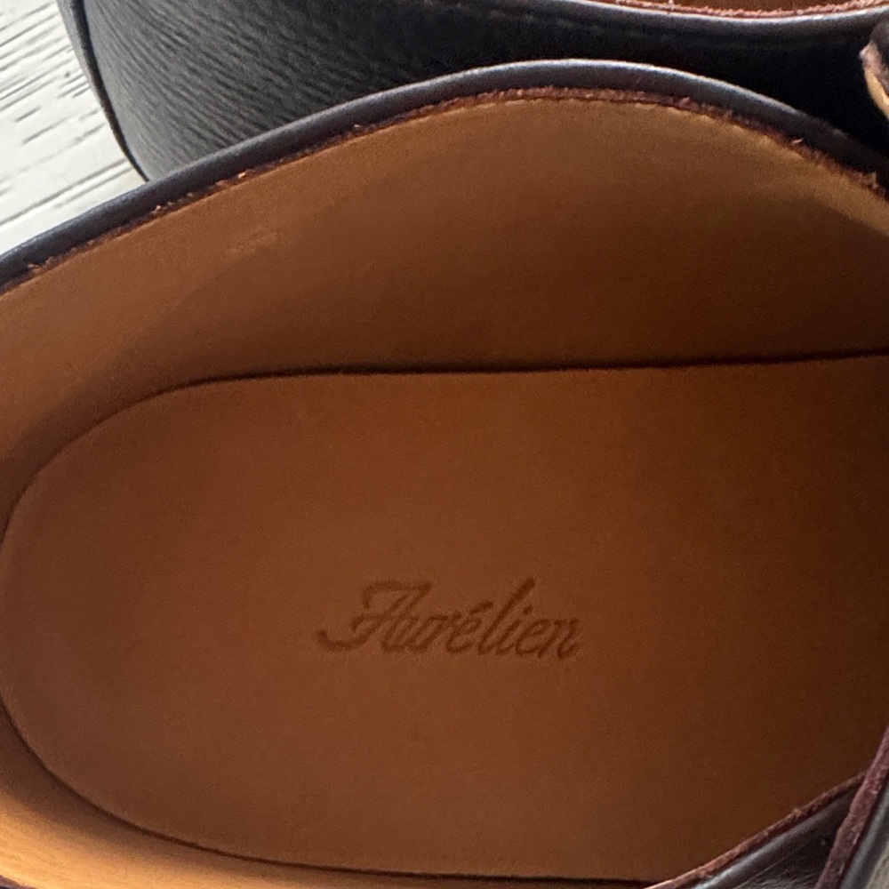Aurelian Brown Grain City Loafers - Picture 2 of 5